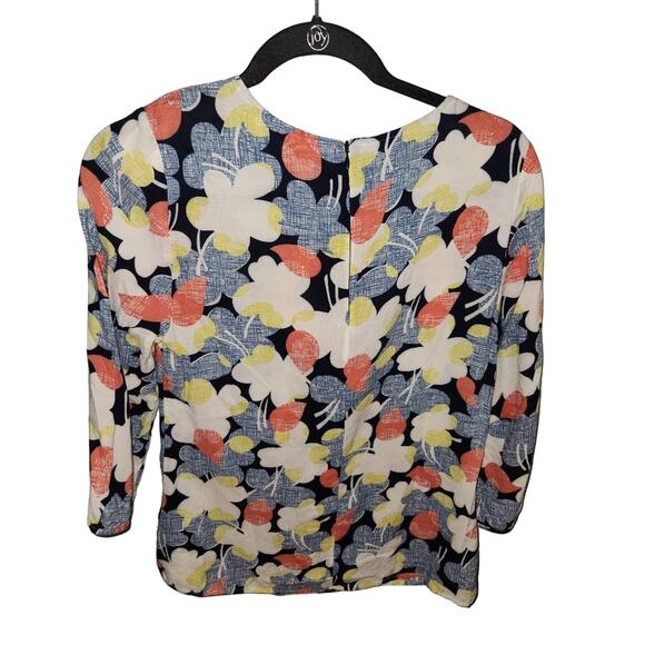 Boden‎ Floral Print Blouse Top 3/4 Sleeve Colorful Flower Pattern Casual - Picture 3 of 8